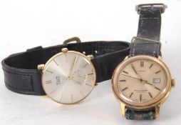 Two gents wristwatches, one automatic Timex and one manually crown wound Avia, both are circa 1980
