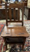 20th Century metamorphic combination library chair and steps, 84cm high