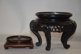 A large 19th Century Chinese ebonised wooden stand