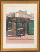 H.J. Jackson (British, contemporary), 'Market Detail / 3', linocut, artist's proof, signed and dated
