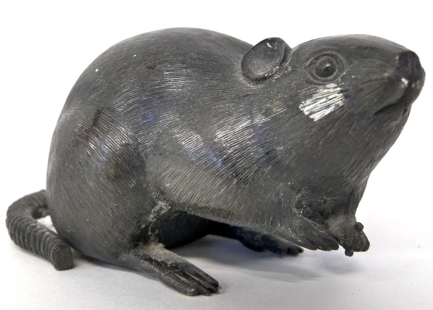 Small Oriental Bronze model of a Rat