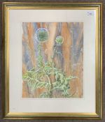 Marjorie Allen (British 20th/21st century), Study of thistles, watercolour, signed and dated 2003 on