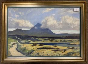 John Scott Harrison (act.1901-1935), artist labels on canvas verso inscribed "Croagh Patrick