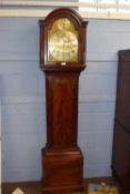 Francis Turner, Rochford, a Georgian eight day long case clock with arched brass dial, Roman and