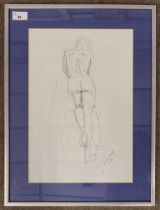 British contemporary, Still life study of a nude female, ink on paper, signed Molly [surname
