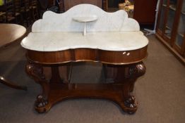 Victorian marble top duchess type wash stand, 120cm wide