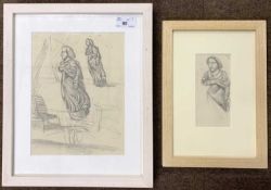 John Aldridge RA (1905-1983), "Studies for Figureheads" and "Ship's Figure" pencil on paper, from