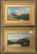 British School, circa 19th century, A pair of landscape / Loch scenes, oil on canvas, each