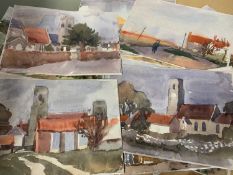 In the manner of Muriel Hayden Inwood (British, 20th century), Approx 28 watercolours depicting
