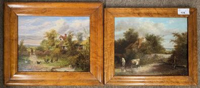 British School, 19th century, Pair of rural / countryside scenes, oils on canvas (relined), dated