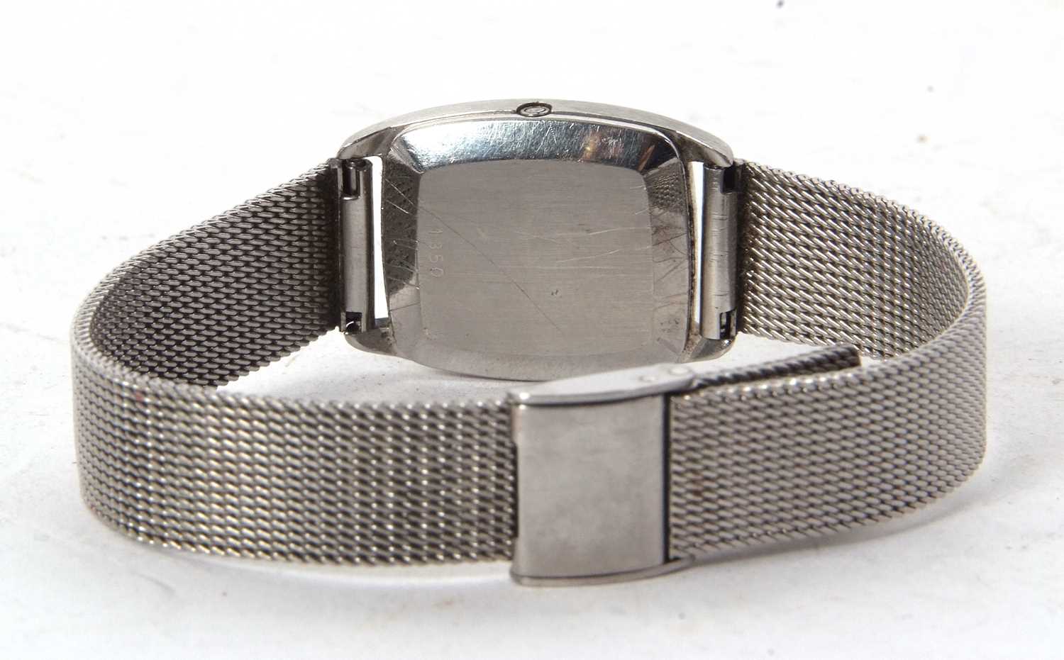 A stainless steel Omega De Ville quartz wristwatch, it has a silver coloured dial with black baton - Image 2 of 3