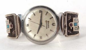 A Bulova Acutron gents wristwatch, the watch has a quartz movement, a stainless steel case and