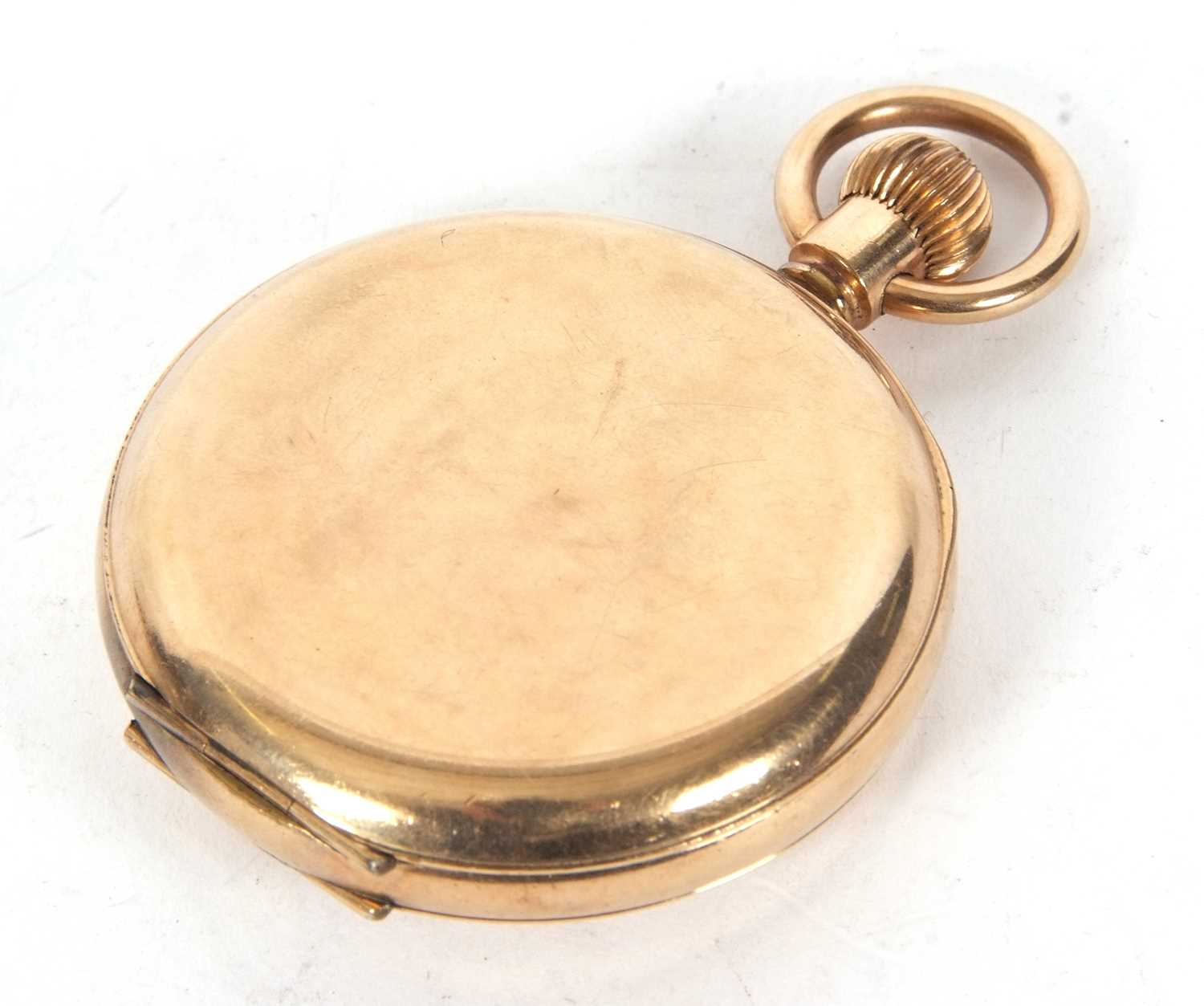 Thomas Russell & Sons of Liverpool plated half hunter pocket watch, it has a manually crown wound 10 - Image 3 of 4