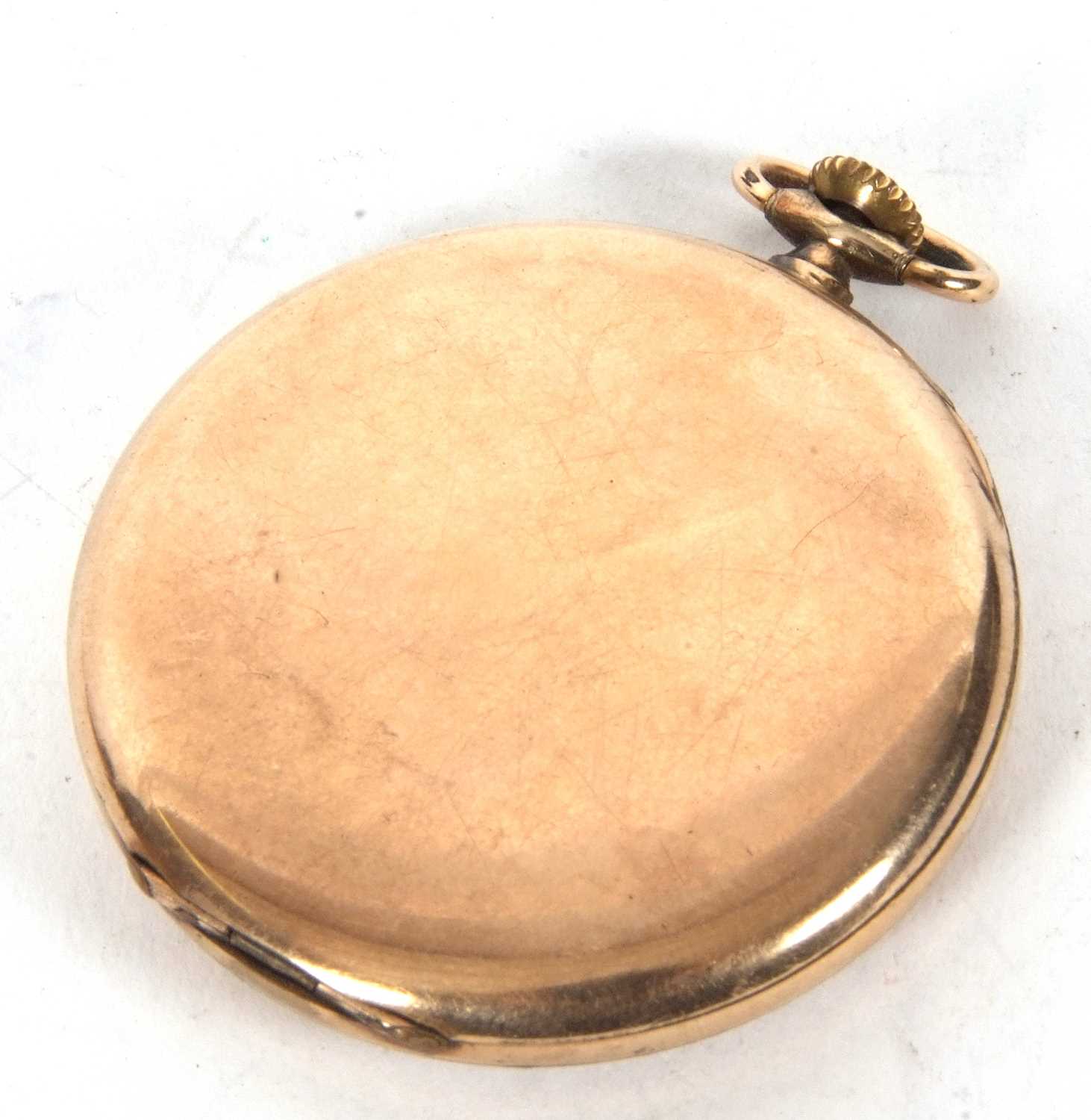 A Sackville rolled gold pocket watch, manually crown would 15 jewel Swiss made movement, the - Image 2 of 2