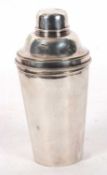 A vintage James Dixon & Sons silver plated cocktail shaker for one and a half pints, number L2960,