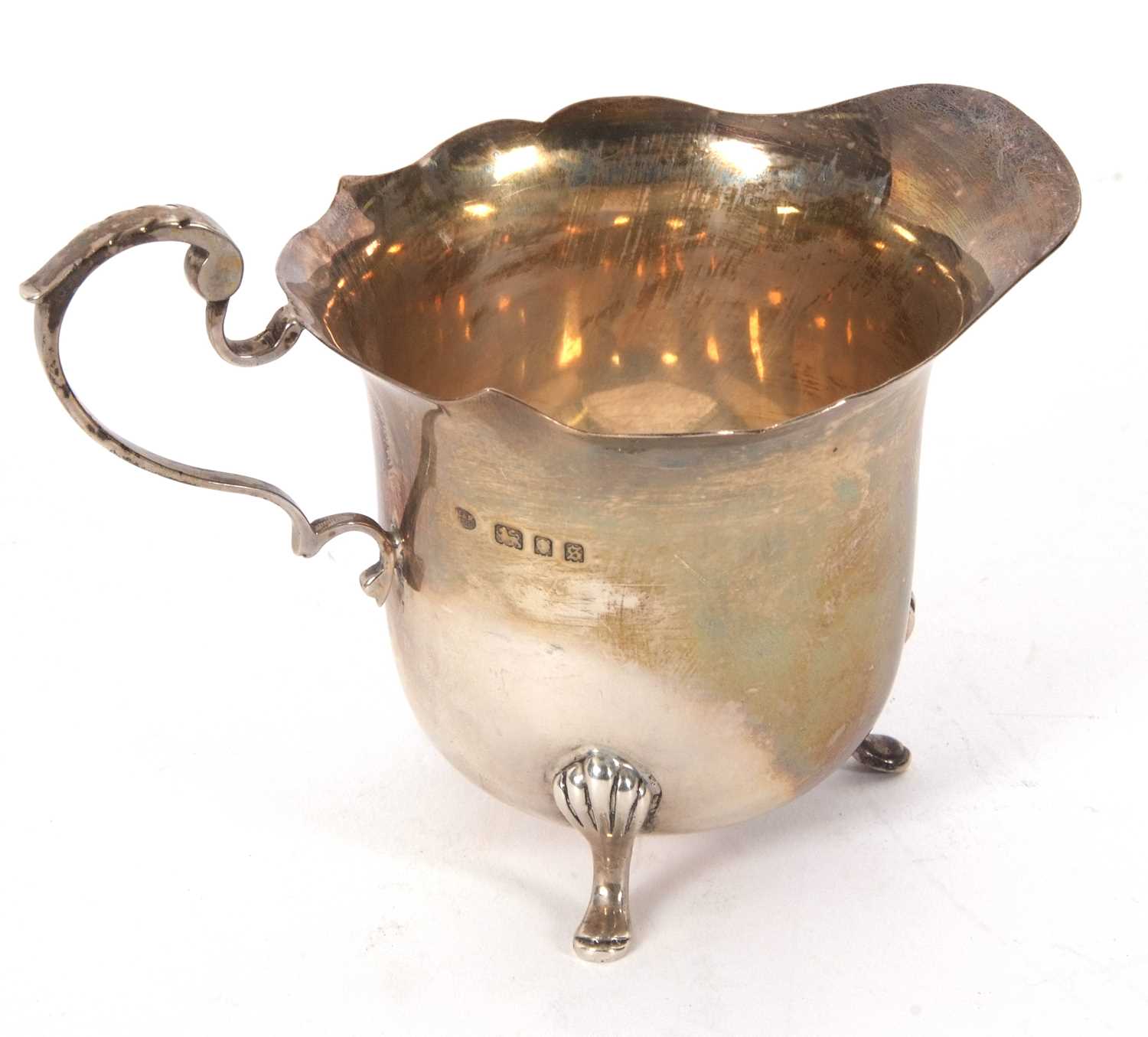 A George VI silver cream jug hallmarked for London 1937, makers mark for Blackmore & Fletcher Ltd, - Image 2 of 2