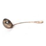 A George V Hanovarian rat tail pattern soup ladel, hallmarked for London 1915, makers mark