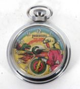 A Vintage Dan Dare Ingosoll pocket watch made in Great Britain, it has a manually crown wound