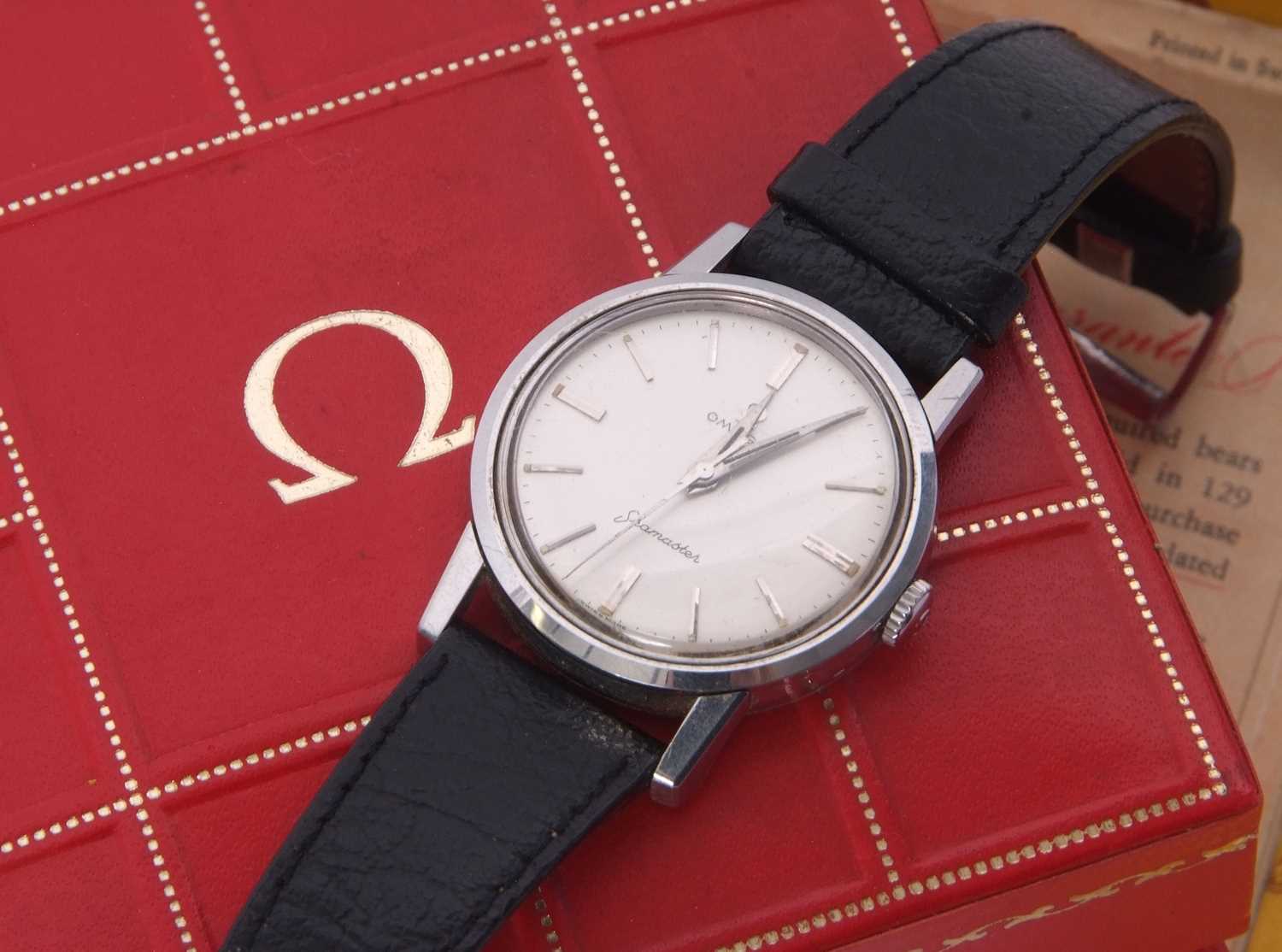 A gents vintage Omega Seamaster wristwatch, it has a manually crown wound calibre 520 movement, a - Image 3 of 5