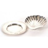 Mixed Lot: Late Victorian silver shell dish, Sheffield 1894, makers mark for Atkin Bros together