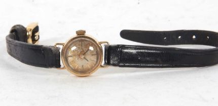 A 9ct gold ladies vintage Omega wristwatch, the watch is stamped inside the case back 375, it has