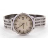 A vintage Bolova automatic gents wristwatch, it has a stainless steel case, automatic twenty five