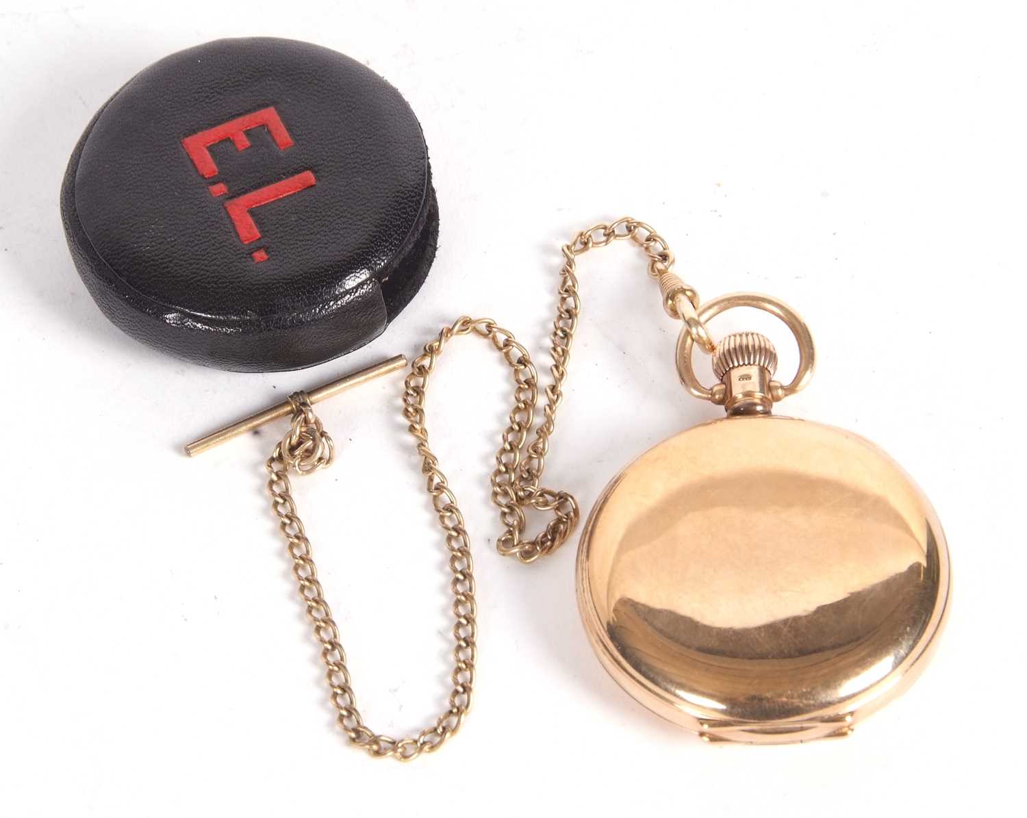 A 9ct gold Zenith Hunter pocket watch, the pocket watch is stamped 375 on the inside of the case
