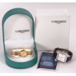 Mixed Lot: Two wristwatches to include a ladies' Longines, boxed and a ladies Tissot, the Tissot has