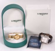 Mixed Lot: Two wristwatches to include a ladies' Longines, boxed and a ladies Tissot, the Tissot has