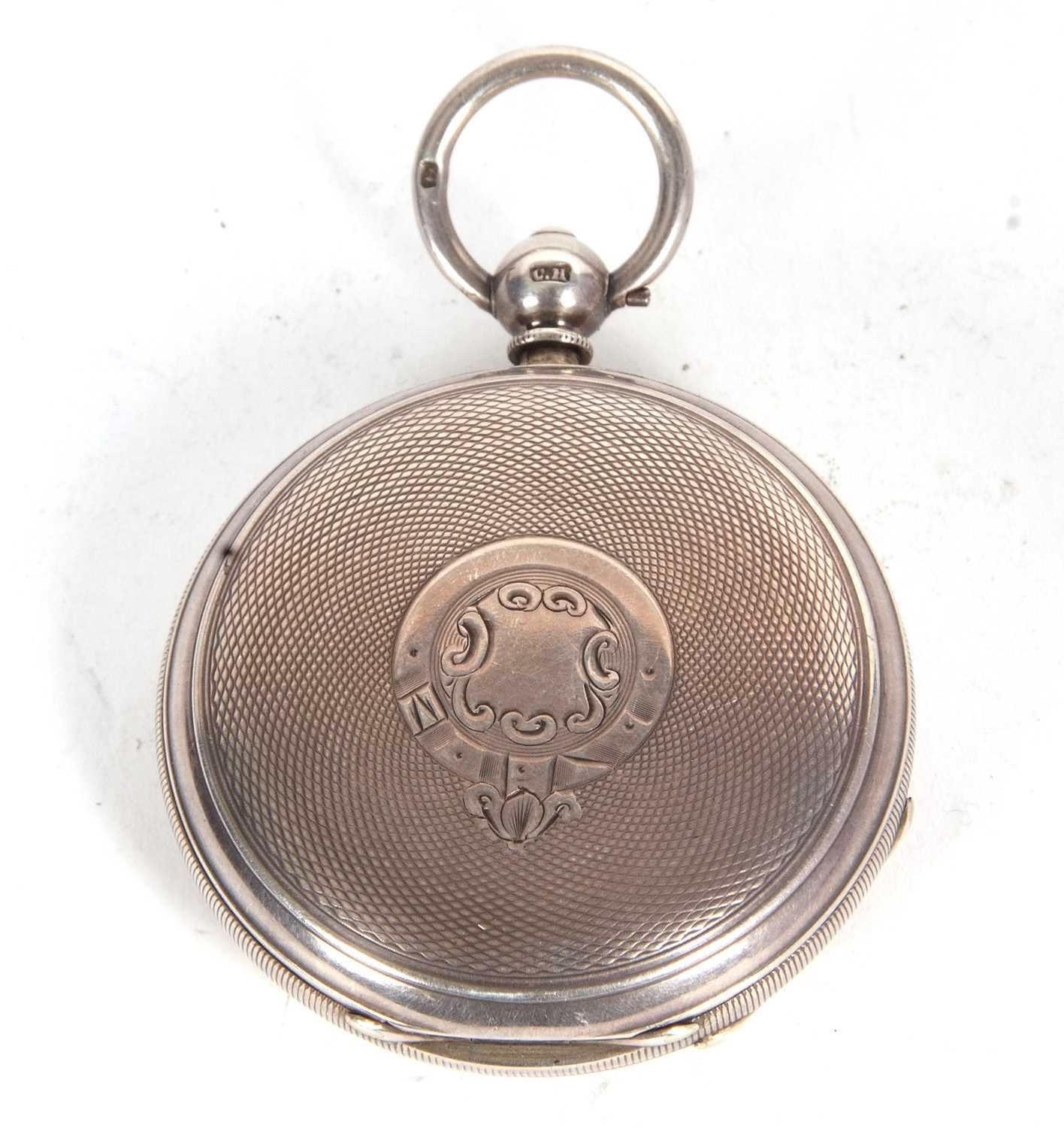 A Dent & Sons of London silver Hunter pocket watch, hallmarked on the inside of the case back, it - Image 2 of 2