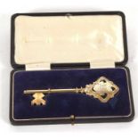 A George V silver/gilt ceremonial key engraved both sides, the Southend Westcliff and District