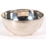 A mid 20th Century Italian 800 standard bowl, stamped with the words "Battuto A Mano", of circular