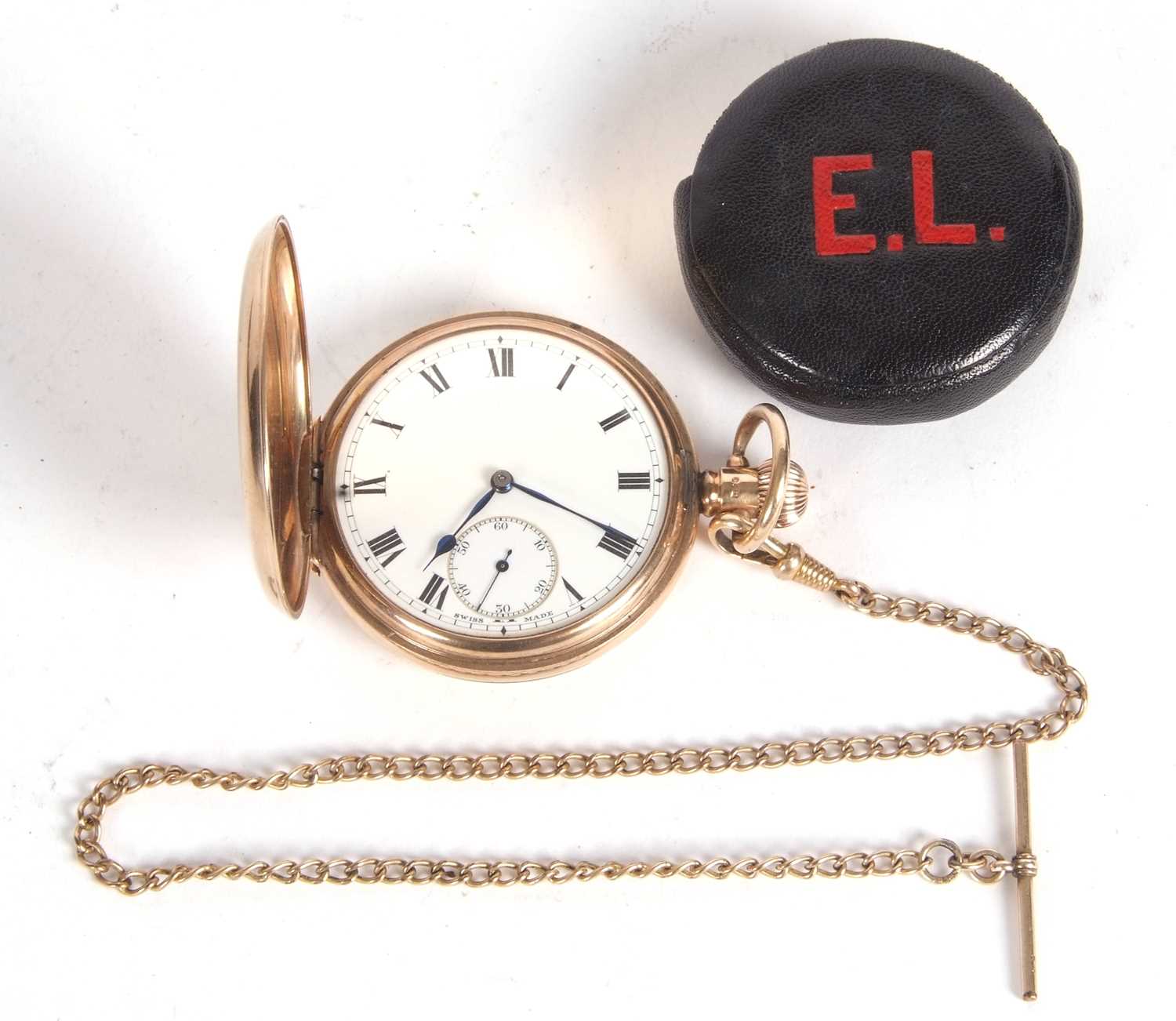 A 9ct gold Zenith Hunter pocket watch, the pocket watch is stamped 375 on the inside of the case - Image 3 of 4