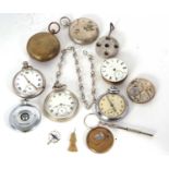 A mixed lot of various pocket watches to include Smiths Empire and pocket watch movements