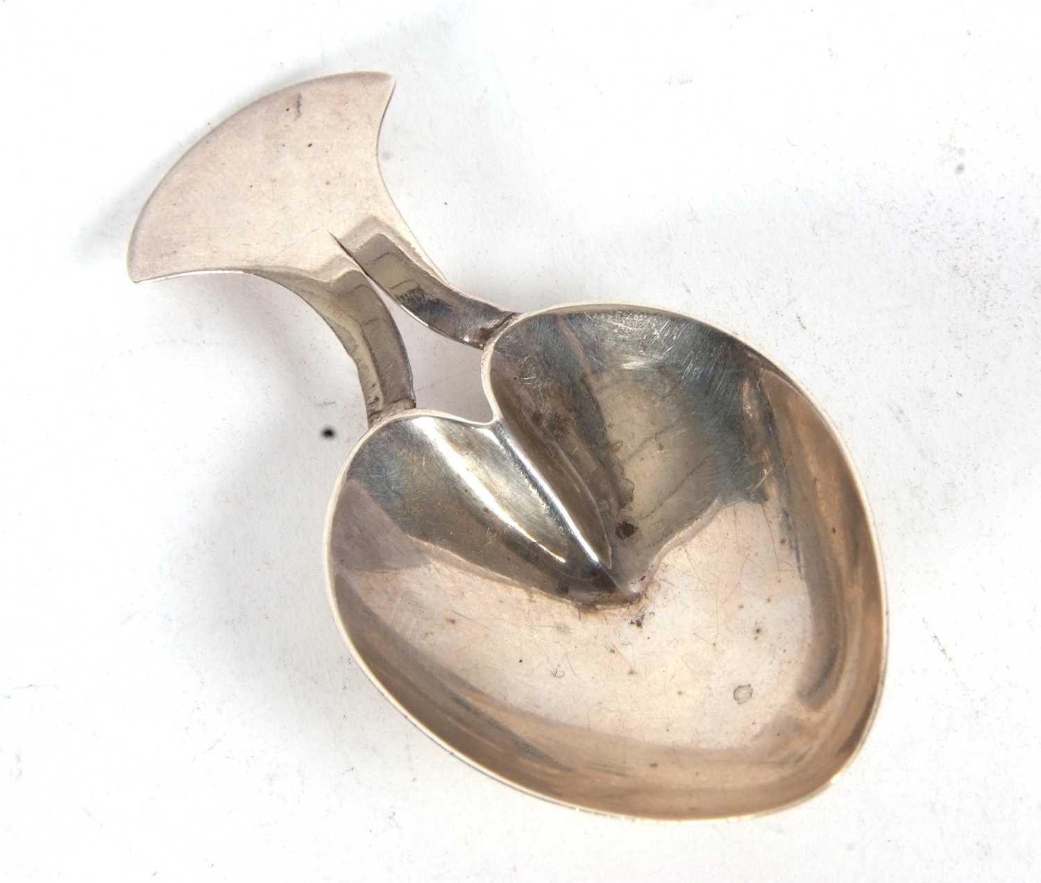 A George III silver caddy spoon of heart shape, hallmarked London 1805, makers mark for Josiah - Image 5 of 7