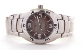 A Wingmaster of London quartz wristwatch, the watch has a gradiant brown dial with Arabic hour