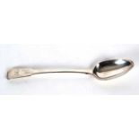 A George V silver fiddle pattern basting spoon, initialled, hallmarked for London 1823, makers