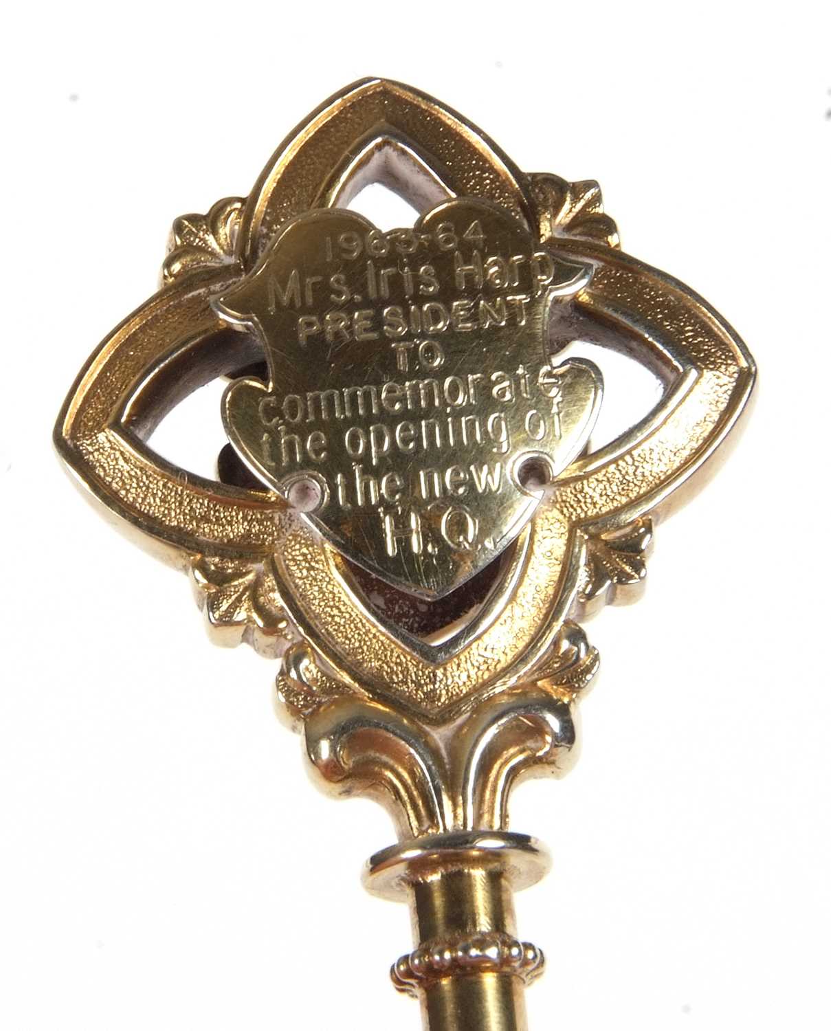 A George V silver/gilt ceremonial key engraved both sides, the Southend Westcliff and District - Image 6 of 7