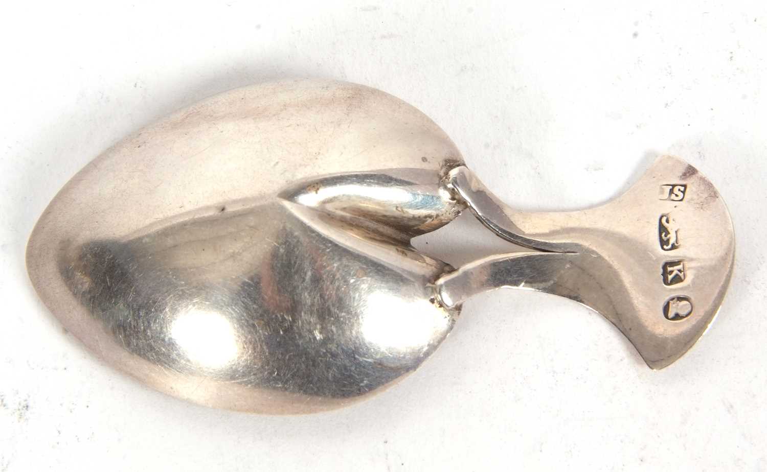 A George III silver caddy spoon of heart shape, hallmarked London 1805, makers mark for Josiah - Image 6 of 7