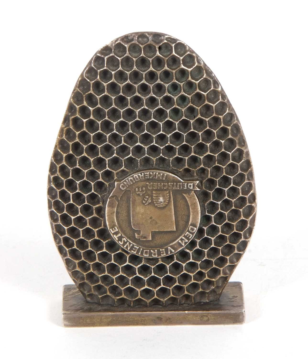 A German 800 stamped beekeeping award in the form of homeycomb, the centre applied with a plaque - Image 4 of 7