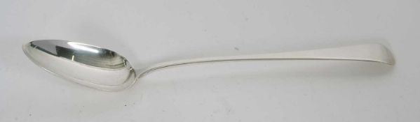 George III silver basting spoon, Old English Pattern, hallmarked London 1804, makers mark or Richard