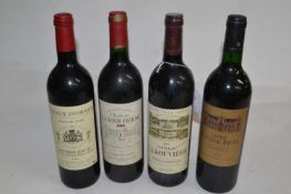 Four bottles to include Chateau Latour Figeac Saint Emillion Grand Cru Classe 1992, Chateau Fonroque