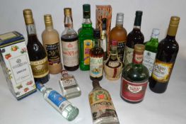 Quantity of assorted spirits and liqueurs, (15)