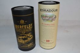 Two bottles of whisky, to include Edradour 10 Year Old Single Malt, 70cl, in presentation box, and