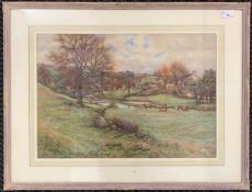 J.D.Walker (1863-1925), Pastoral landscape scene, watercolour, signed, 37x54cm, framed and glazed.