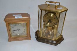Mixed Lot: A small Elliott mantel clock together with a further Torsion mantel clock with