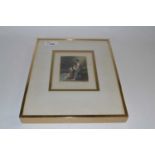An engraving by R Scott, circa 1870 of the Sailors Children by Beaume in gilt frame