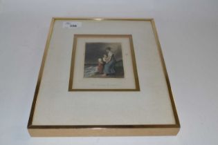 An engraving by R Scott, circa 1870 of the Sailors Children by Beaume in gilt frame