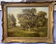 Robert Mallett (1867-1950), inscribed on canvas verso "Ringland Hills, Norwich", oil on canvas,