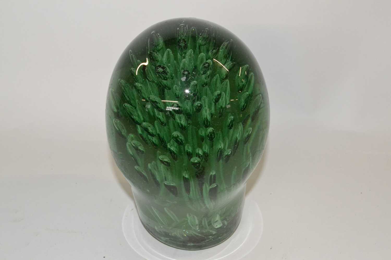 A large Victorian dump paperweight, green glazed of typical shape and form - Image 3 of 9